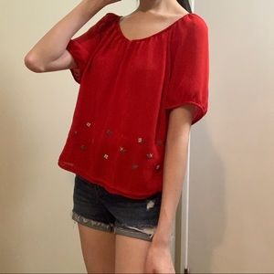 Floral blouse. Size large..